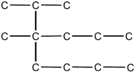 <strong>In the IUPAC system of nomenclature, the alkane hydrocarbon whose skeleton is shown below, is regarded as a derivative of </strong> A)dodecane. B)decane. C)heptane. D)pentane. E)octane.