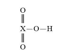 <strong>Given that X is the same atom for each of the following, which is the weakest oxoacid?</strong> A) B) C) D) E)