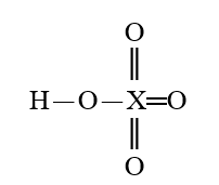 <strong>Given that X is the same atom for each of the following, which is the weakest oxoacid?</strong> A) B) C) D) E)