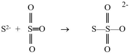 The sulfide ion can react with the sulfur trioxide molecule to produce a thiosulfate ion, as shown below. Which reactant is functioning as the Lewis base?