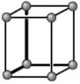 The unit cell below is best described as what type of crystal structure?