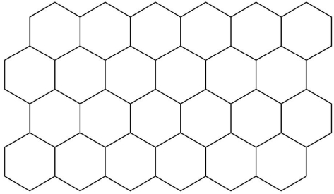 Draw the unit cell for the following two-dimensional lattice. Hint: Think about the repeating unit.