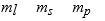 <strong>The three quantum numbers which characterize the solutions to Schrodinger's equation, describing the behavior of the electron in the H atom are usually designated as</strong> A) B) C) D) E)