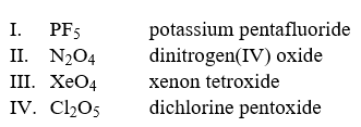 Select the examples in which the names do not correctly match the formulas of the compounds indicated. Hint: Write the correct name of each formula without looking at the names and then compare it to the choices.