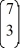 <strong>Evaluate the binomial coefficient .</strong> A) 35 B) 840 C) 3.5 D) 21