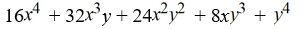 <strong>Expand using Pascal's Triangle.</strong> A) B) C) D)
