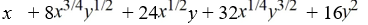 <strong>Expand the expression using the binomial theorem. </strong> A) B) C) D)