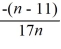 Write the first four terms of the following sequence. Assume that n starts at 1.=    