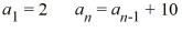 Write the first four terms of the sequence defined by the recursion formula. Assume the sequence begins at 1.