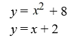 Solve the system of equations by applying the substitution method.  