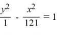 <strong>Find the standard form of the equation of a hyperbola with center (0, 0), transverse x-axis, and asymptotes y = 11x and </strong> A) B) C) D)