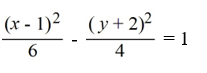 <strong>Find the standard form of the hyperbola with the following equation.4 - 6 - 8x - 24y = 44</strong> A) B) C) D)