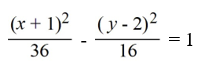 <strong>Find the standard form of the hyperbola with the following equation.4 - 6 - 8x - 24y = 44</strong> A) B) C) D)