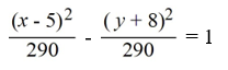 <strong>Find the standard form of the hyperbola with the following equation.2 - 3 - 20x - 48y = 148</strong> A) B) C) D)