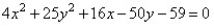 Graph the ellipse.  