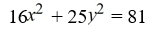Identify the conic section given by the following equation as a parabola, ellipse, circle, or hyperbola.