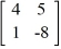 <strong>Evaluate the 2 × 2 determinant. </strong> A) 27 B) -27 C) -37 D) 37