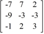 Evaluate the 3 × 3 determinant.