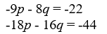<strong>Use Cramer's Rule to solve the system of equations or determine if the system is inconsistent (no solution) or dependent (infinitely many solutions). </strong> A) (6, -4) B) (1, 8) C) dependent D) inconsistent