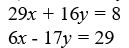 Write the system of linear equations as a matrix equation.  