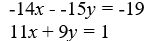Write the system of linear equations as a matrix equation.  