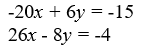 Write the system of equations as a matrix equation.
