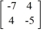 Determine if B is the multiplicative inverse of A using = I. A = and B =