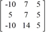 Determine if B is the multiplicative inverse of A using = I. A = and B =