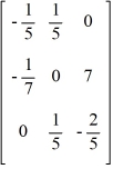 Determine if B is the multiplicative inverse of A using = I. A = and B =