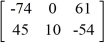 <strong>Calculate 3B - 2A if A = and B = .</strong> A) B) C) D)