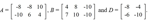 <strong>Calculate D (A + B) if </strong> A) B) C) D)