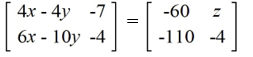 Solve for the indicated variables.  