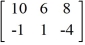 Calculate -4A - 5B if A =   and B =   .