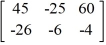 <strong>Calculate -4A - 5B if A = and B = .</strong> A) B) C) D)
