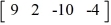 <strong>Write the order of the matrix. </strong> A) 4 × 1 B) 4 × 4 C) 1 × 4 D) 1 × 1