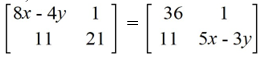 <strong>Solve for the indicated variables. </strong> A) (-6, 3) B) (3, 6) C) (6, 3) D) (-6, -3)