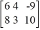 <strong>Write the system of linear equations as an augmented matrix. </strong> A) B) C) D)