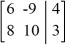 <strong>Write the system of linear equations as an augmented matrix. </strong> A) B) C) D)