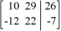 <strong>Write the system of linear equations as an augmented matrix. </strong> A) B) C) D)