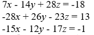 <strong>Write the system of linear equations as an augmented matrix. </strong> A) B) C) D)