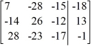 <strong>Write the system of linear equations as an augmented matrix. </strong> A) B) C) D)