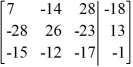 <strong>Write the system of linear equations as an augmented matrix. </strong> A) B) C) D)
