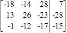 <strong>Write the system of linear equations as an augmented matrix. </strong> A) B) C) D)
