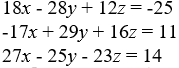 <strong>Write the system of linear equations as an augmented matrix. </strong> A) B) C) D)