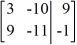 Perform the row operation + ? <sub> </sub>on the matrix and write the resulting matrix.