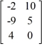 Write the order of the matrix.  