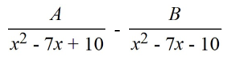 <strong>Select the form of the partial fraction decomposition for the given rational expression. Do not solve for the constants. </strong> A) B) C) D)