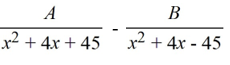 <strong>Select the form of the partial fraction decomposition for the given rational expression. Do not solve for the constants. </strong> A) B) C) D)