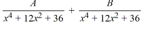<strong>Select the form of the partial fraction decomposition for the given rational expression. Do not solve for the constants. </strong> A) B) C) D)