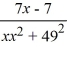 <strong>Select the form of the partial fraction decomposition for the given rational expression. Do not solve for the constants. </strong> A) B) C) D)